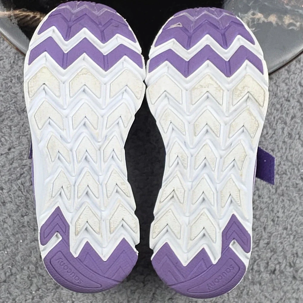 Saucony Kids SR Velocity Jr Purple Athletic Sneakers‎ Shoes Size 2M